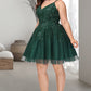 Cali A-line V-Neck Short/Mini Tulle Homecoming Dress DEP0020546