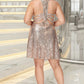 Angelique A-line Scoop Short/Mini Sequin Homecoming Dress With Sequins DEP0020584