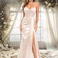 Amara Trumpet/Mermaid Sweetheart Sweep Train Stretch Satin Prom Dresses DEP0025836