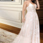 Alina Ball-Gown/Princess V-neck Court Train Tulle Lace Wedding Dress With Beading Pockets DEP0013679