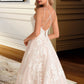 Alina Ball-Gown/Princess V-neck Court Train Tulle Lace Wedding Dress With Beading Pockets DEP0013679