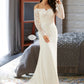 Madisyn Trumpet/Mermaid Off-the-Shoulder Court Train Wedding Dress With Lace DEP0013680