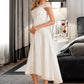 Juliette A-Line Scoop Neck Asymmetrical Chiffon Wedding Dress DEP0013683