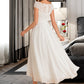 Juliette A-Line Scoop Neck Asymmetrical Chiffon Wedding Dress DEP0013683