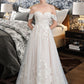 Bailee Ball-Gown/Princess Sweetheart Sweep Train Tulle Wedding Dress DEP0013685