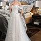 Bailee Ball-Gown/Princess Sweetheart Sweep Train Tulle Wedding Dress DEP0013685