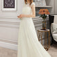 Chana A-Line Floor-Length Chiffon Lace Wedding Dress DEP0013687