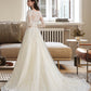 Harley Ball-Gown/Princess V-neck Chapel Train Tulle Wedding Dress With Beading Sequins DEP0013695