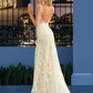 Deja Trumpet/Mermaid V-neck Court Train Tulle Lace Wedding Dress DEP0013708