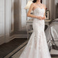 Lauren Trumpet/Mermaid Sweetheart Court Train Tulle Lace Wedding Dress DEP0013710