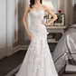 Lauren Trumpet/Mermaid Sweetheart Court Train Tulle Lace Wedding Dress DEP0013710