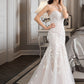 Lauren Trumpet/Mermaid Sweetheart Court Train Tulle Lace Wedding Dress DEP0013710