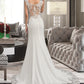 Neveah Trumpet/Mermaid Court Train Stretch Crepe Wedding Dress DEP0013711