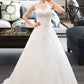 Angelina Ball-Gown/Princess Illusion Sweep Train Organza Tulle Wedding Dress With Beading Sequins DEP0013719