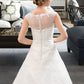 Angelina Ball-Gown/Princess Illusion Sweep Train Organza Tulle Wedding Dress With Beading Sequins DEP0013719