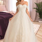 Lynn Ball-Gown/Princess Chapel Train Tulle Lace Wedding Dress With Sequins DEP0013726