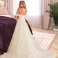 Lynn Ball-Gown/Princess Chapel Train Tulle Lace Wedding Dress With Sequins DEP0013726