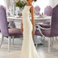 Chelsea Trumpet/Mermaid Scoop Neck Floor-Length Wedding Dress DEP0013727