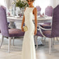 Chelsea Trumpet/Mermaid Scoop Neck Floor-Length Wedding Dress DEP0013727