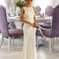 Chelsea Trumpet/Mermaid Scoop Neck Floor-Length Wedding Dress DEP0013727