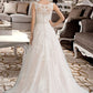 Denise Ball-Gown/Princess Scoop Neck Court Train Tulle Wedding Dress With Beading Sequins DEP0013730