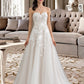 Avery Ball-Gown/Princess Sweetheart Court Train Tulle Wedding Dress DEP0013732