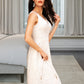 Nell A-Line V-neck Knee-Length Wedding Dress DEP0013743