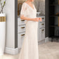 Shelby Trumpet/Mermaid V-neck Court Train Wedding Dress With Sash DEP0013744