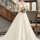 Eleanor Ball-Gown/Princess Illusion Court Train Tulle Lace Wedding Dress DEP0013750