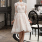 Christine A-Line Illusion Knee-Length Lace Wedding Dress DEP0013754