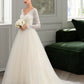 Gia Ball-Gown/Princess V-neck Court Train Tulle Lace Wedding Dress DEP0013756