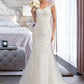 Sarahi Trumpet/Mermaid V-neck Court Train Tulle Wedding Dress DEP0013758