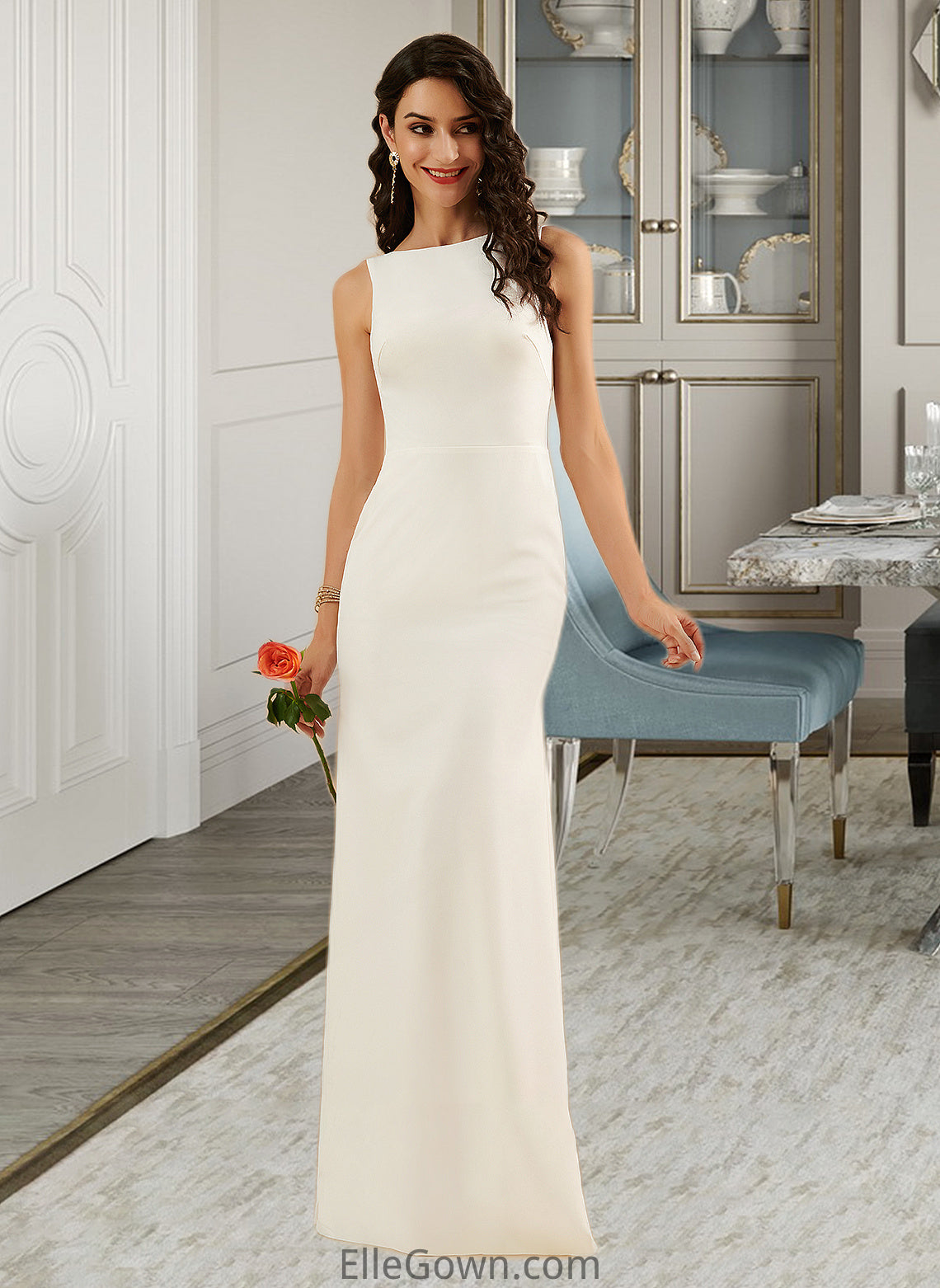 Kennedi Trumpet/Mermaid Floor-Length Wedding Dress DEP0013762