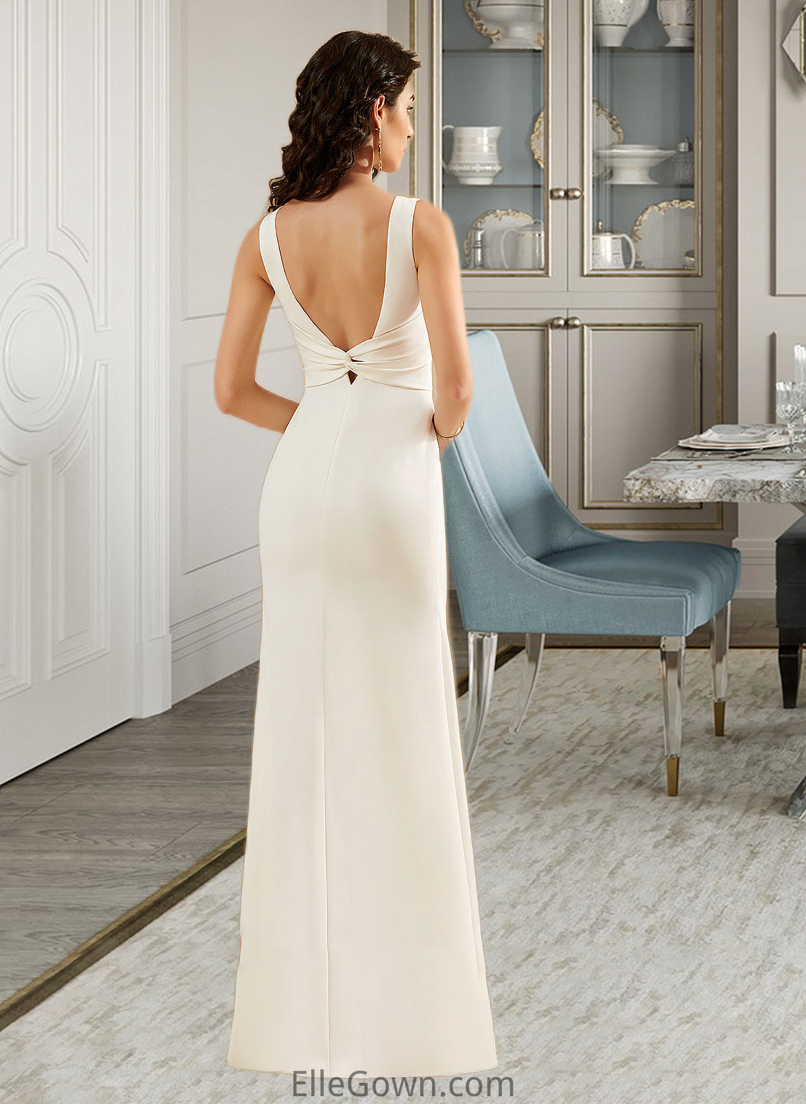 Kennedi Trumpet/Mermaid Floor-Length Wedding Dress DEP0013762