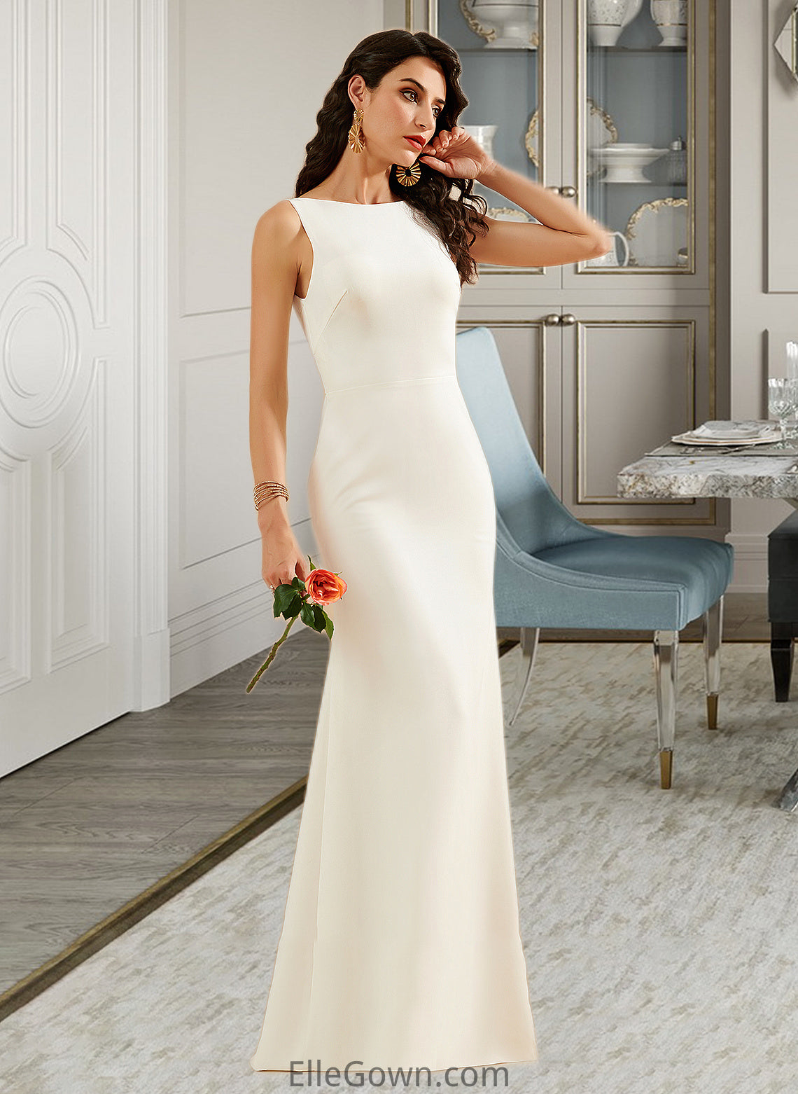 Kennedi Trumpet/Mermaid Floor-Length Wedding Dress DEP0013762