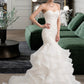 Kailyn Trumpet/Mermaid Sweetheart Sweep Train Organza Lace Wedding Dress DEP0013786