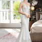 Polly Trumpet/Mermaid V-neck Court Train Stretch Crepe Wedding Dress DEP0013803