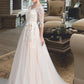 Denisse Ball-Gown/Princess V-neck Court Train Tulle Wedding Dress With Beading Appliques Lace Sequins Bow(s) DEP0013809