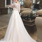 Denisse Ball-Gown/Princess V-neck Court Train Tulle Wedding Dress With Beading Appliques Lace Sequins Bow(s) DEP0013809