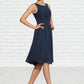 Rowan A-Line Scoop Neck Knee-Length Chiffon Mother of the Bride Dress DE126P0014957