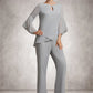 Janae Jumpsuit/Pantsuit Scoop Neck Ankle-Length Chiffon Mother of the Bride Dress DE126P0014958