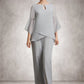 Janae Jumpsuit/Pantsuit Scoop Neck Ankle-Length Chiffon Mother of the Bride Dress DE126P0014958