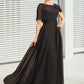 Robin A-Line Scoop Neck Floor-Length Chiffon Mother of the Bride Dress With Ruffle Beading DE126P0014970