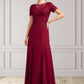 Jaylen Trumpet/Mermaid Scoop Neck Floor-Length Chiffon Lace Mother of the Bride Dress DE126P0014979