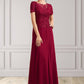 Jaylen Trumpet/Mermaid Scoop Neck Floor-Length Chiffon Lace Mother of the Bride Dress DE126P0014979