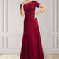 Jaylen Trumpet/Mermaid Scoop Neck Floor-Length Chiffon Lace Mother of the Bride Dress DE126P0014979