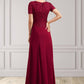 Jaylen Trumpet/Mermaid Scoop Neck Floor-Length Chiffon Lace Mother of the Bride Dress DE126P0014979