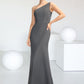 Chasity Sheath/Column One-Shoulder Floor-Length Chiffon Mother of the Bride Dress DE126P0014995