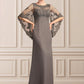 Genevieve Sheath/Column Scoop Neck Floor-Length Chiffon Lace Mother of the Bride Dress DE126P0014996