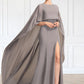 Carlee Sheath/Column Scoop Neck Sweep Train Chiffon Mother of the Bride Dress With Split Front DE126P0015000